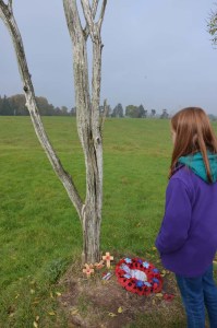 The petrified tree 'danger tree' near where so many died